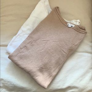 Set of 2 touch of cashmere tunic sweaters - camel